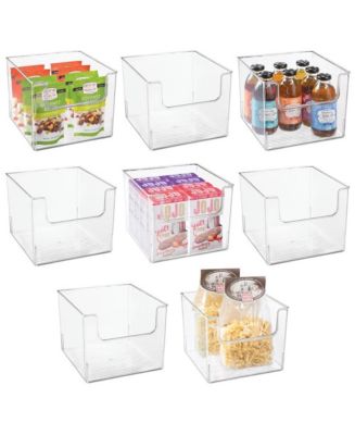 mDesign Kitchen Plastic Storage Organizer Bin with Open Front - 8 Pack ...