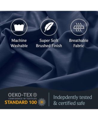 3-PC Striped Silky Soft Cooling Deep Pocket Sheet Set, TwinXL