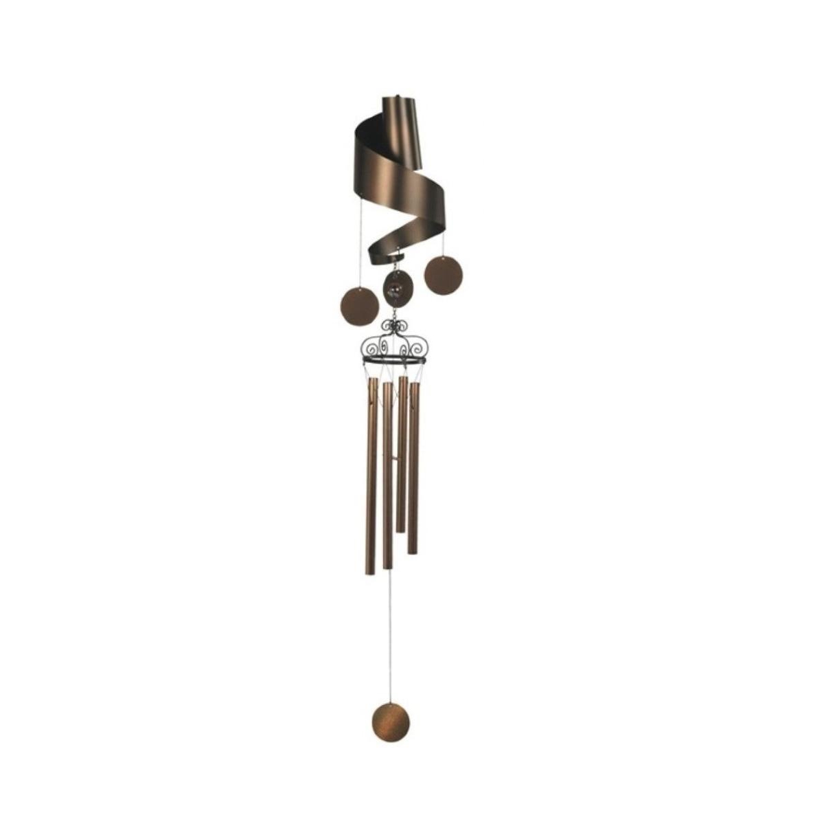 42" Long Bronze Copper Contemporary Wind Chime - Bronze