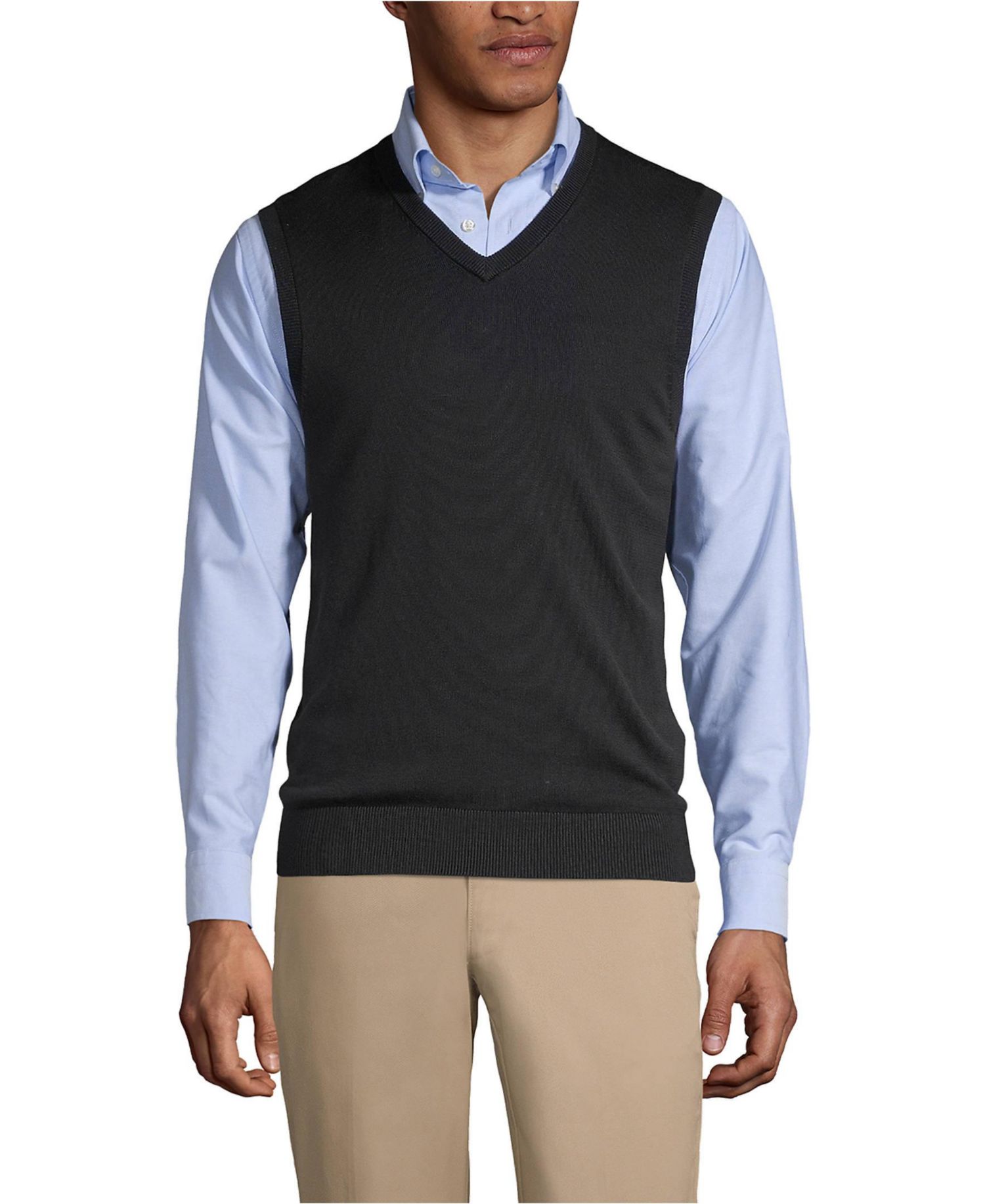 Men's Cotton Modal Fine Gauge Sweater Vest