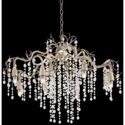 Branches Chandelier with Clear Crystal 8-Light Fixture for Dining Room, Kitchen Island or Entryway