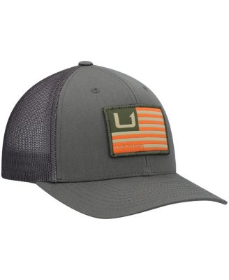 Men's Olive Huks and Bars Trucker Snapback Hat