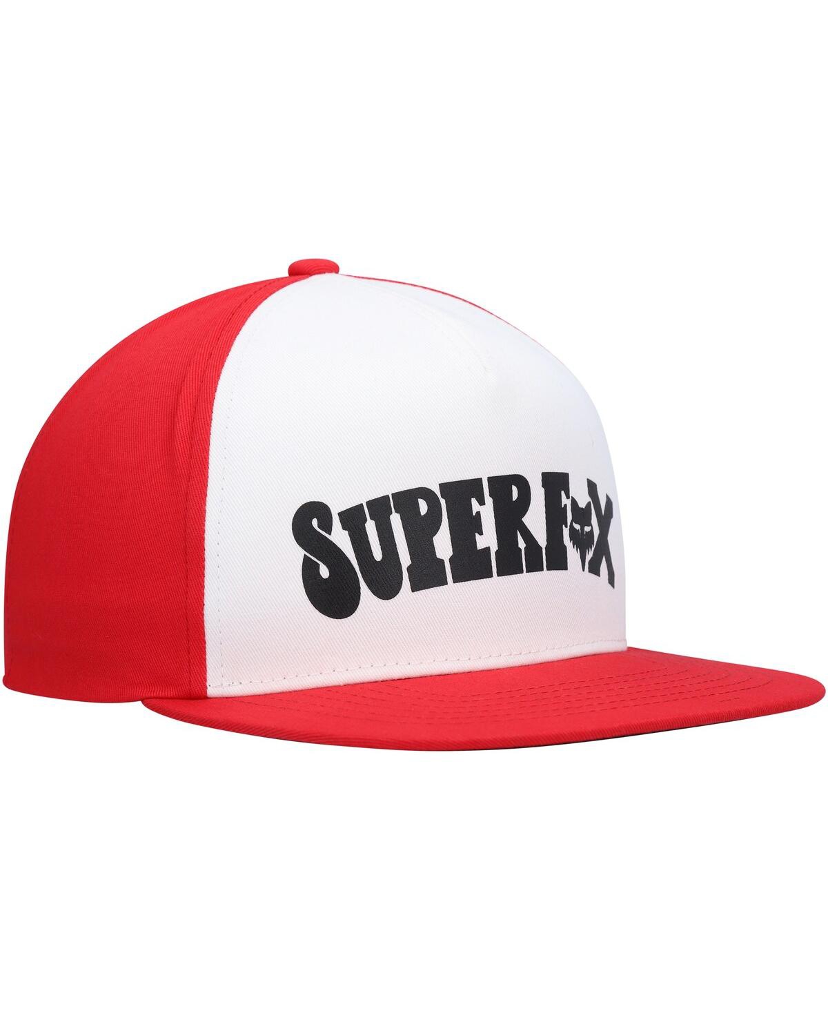 Shop Fox Men's White  Super Trik Snapback Hat