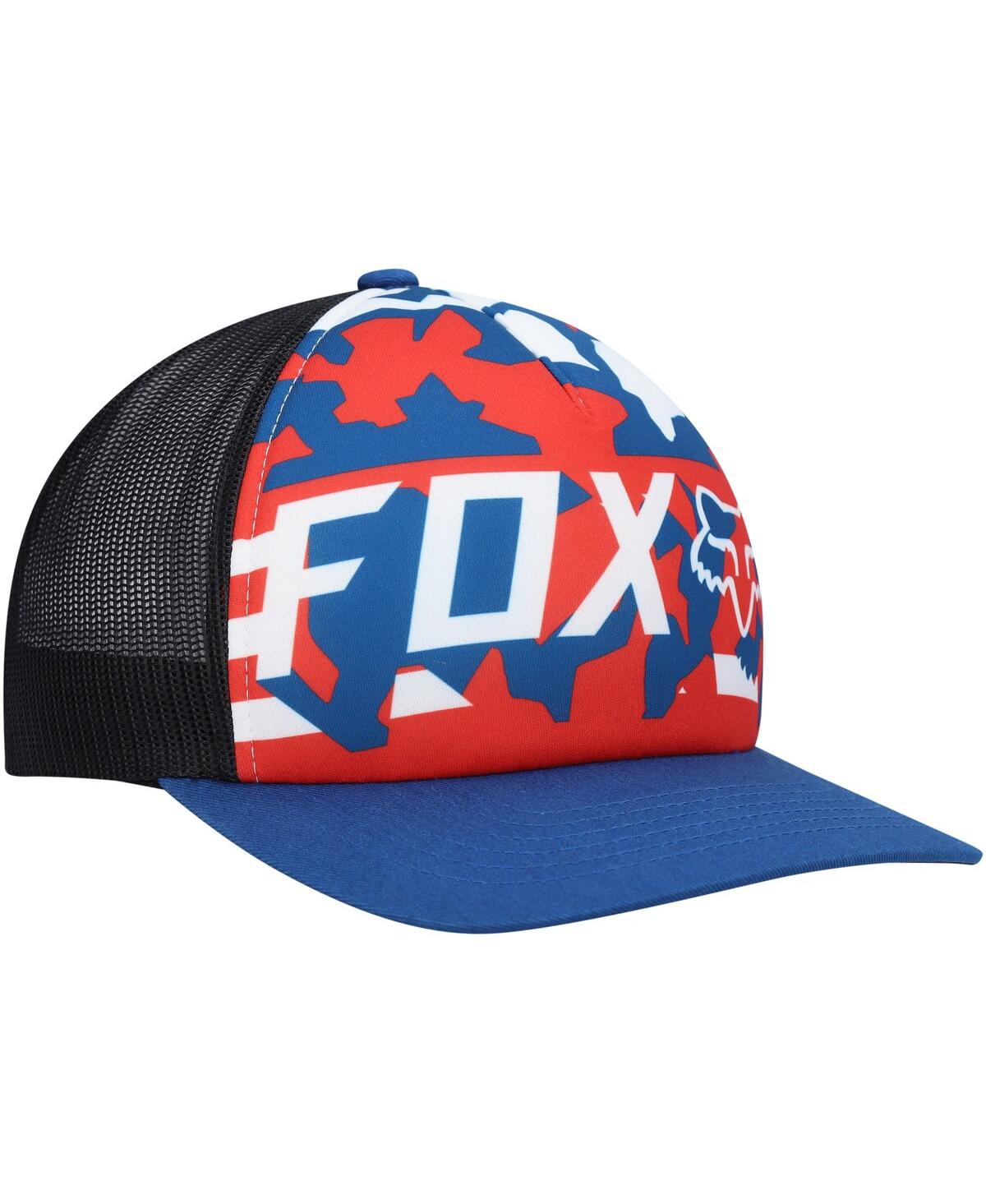 Shop Fox Men's  Royal, Black Red White And True Snapback Hat In Royal,black,red,white