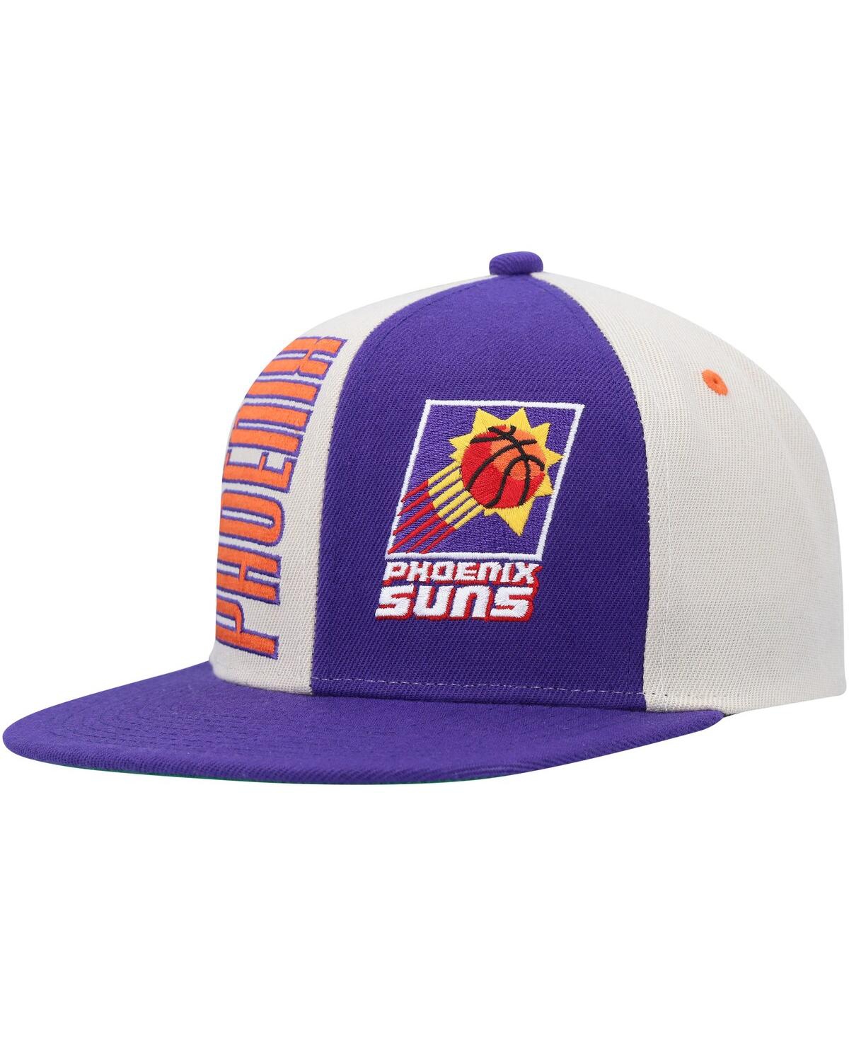Mitchell & Ness Men's  Cream, Purple Phoenix Suns Hardwood Classics Pop Snapback Hat In Cream,purple