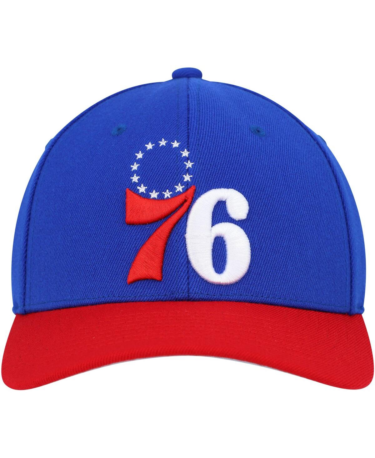 Mitchell & Ness Men's  Royal, Red Philadelphia 76ers Mvp Team Two-tone 2.0 Stretch-snapback Hat In Royal,red
