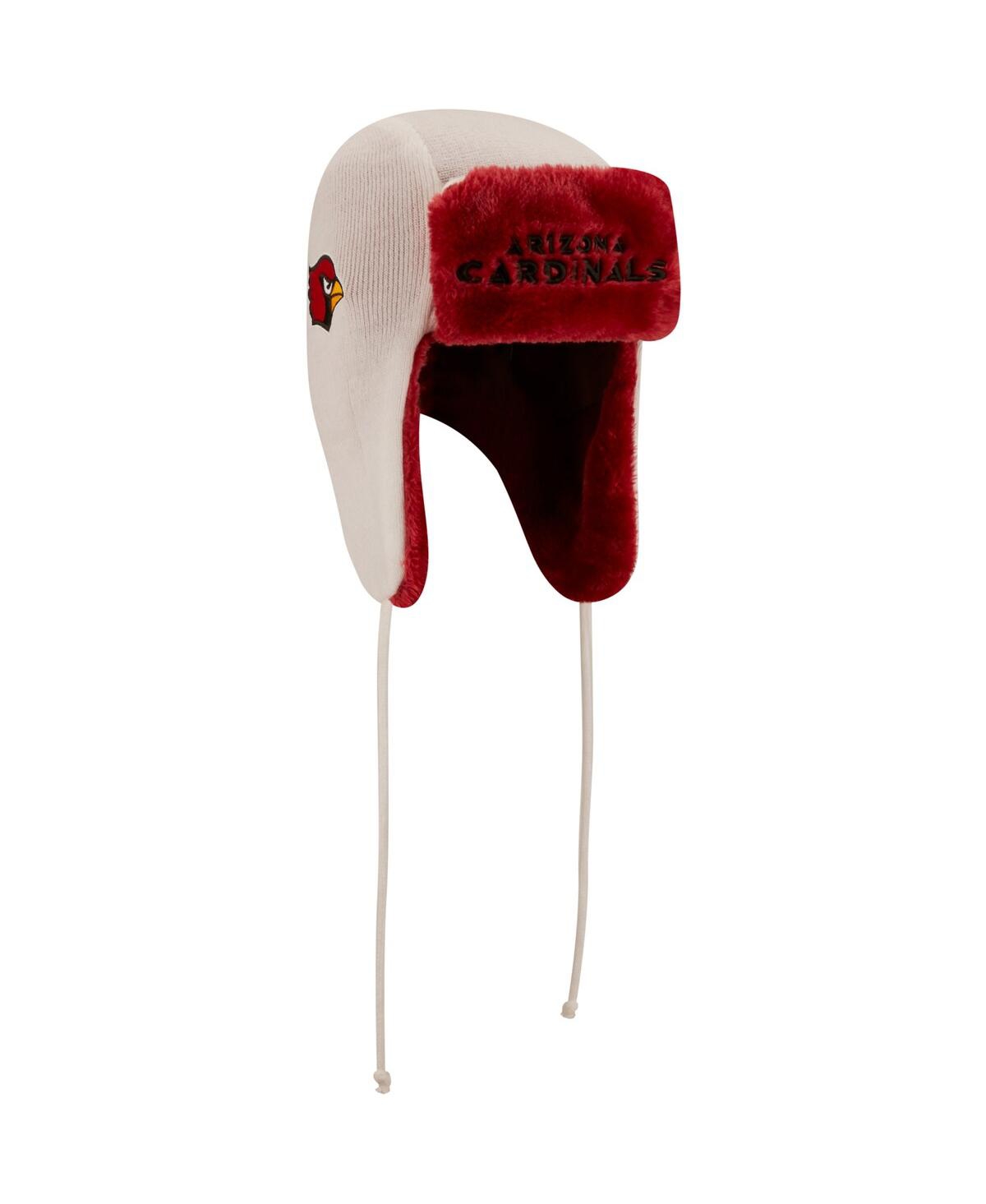 Men's New EraArizona Cardinals Helmet Head Trapper Knit Hat - White