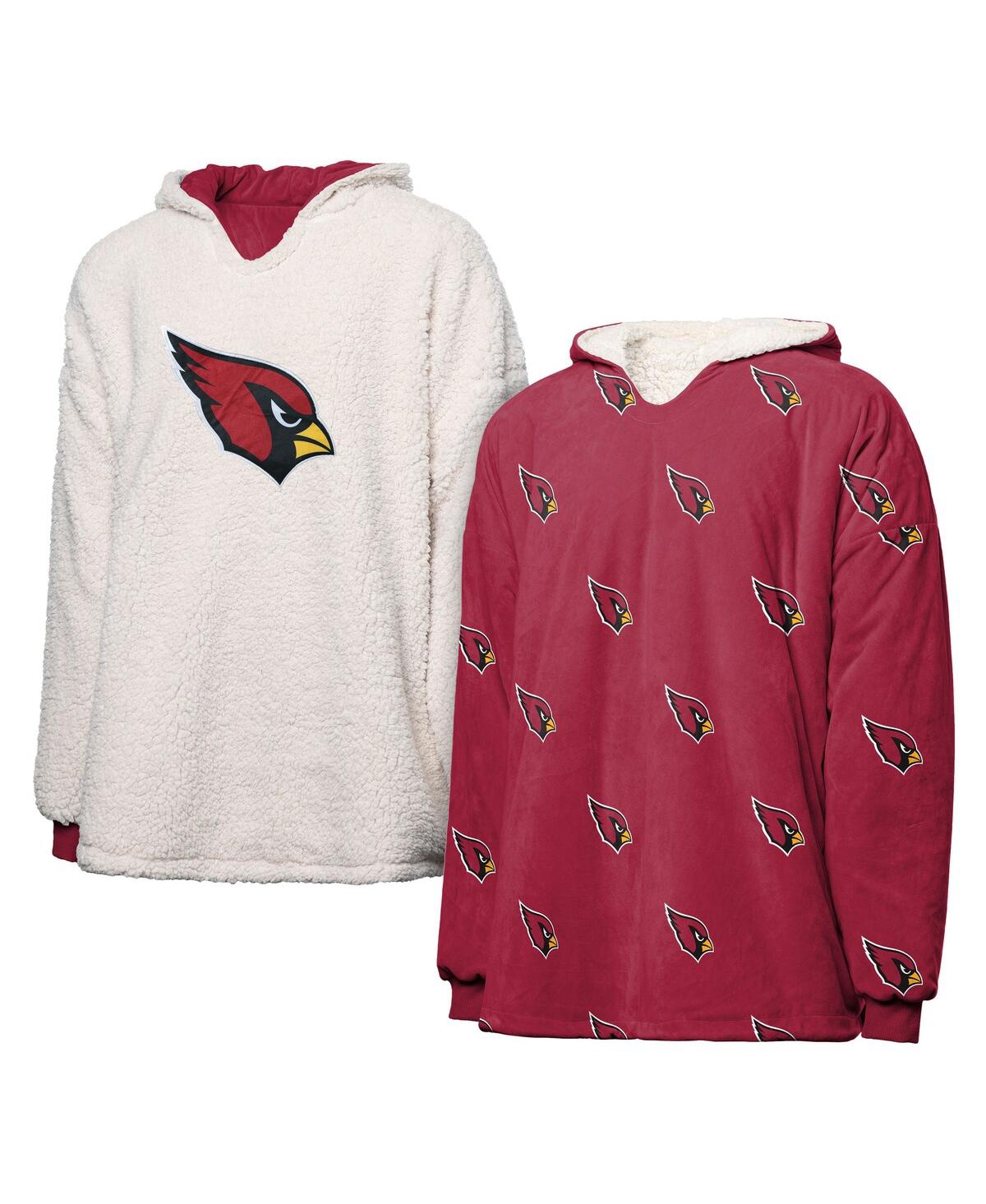 Shop Foco Women's  Arizona Cardinals Repeat Print Reversible Hoodeez