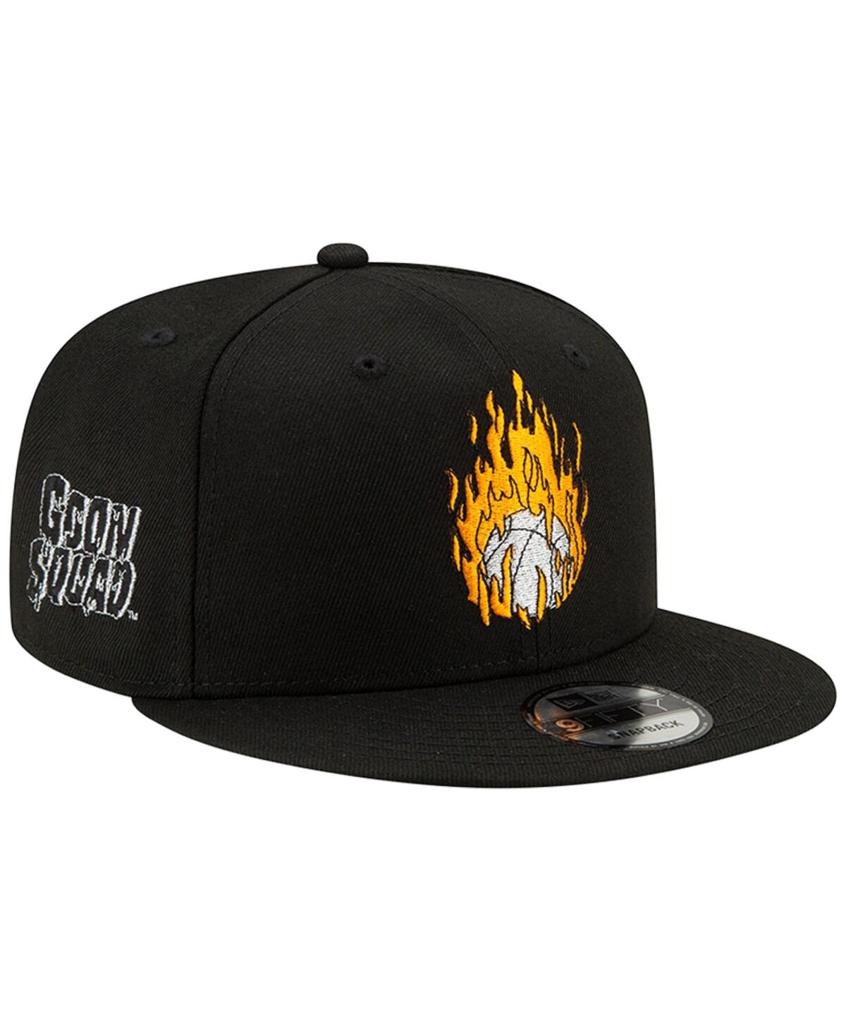 NEW ERA MEN'S NEW ERA BLACK SPACE JAM: A NEW LEGACY FIRE BALL GOON SQUAD 9FIFTY SNAPBACK HAT 