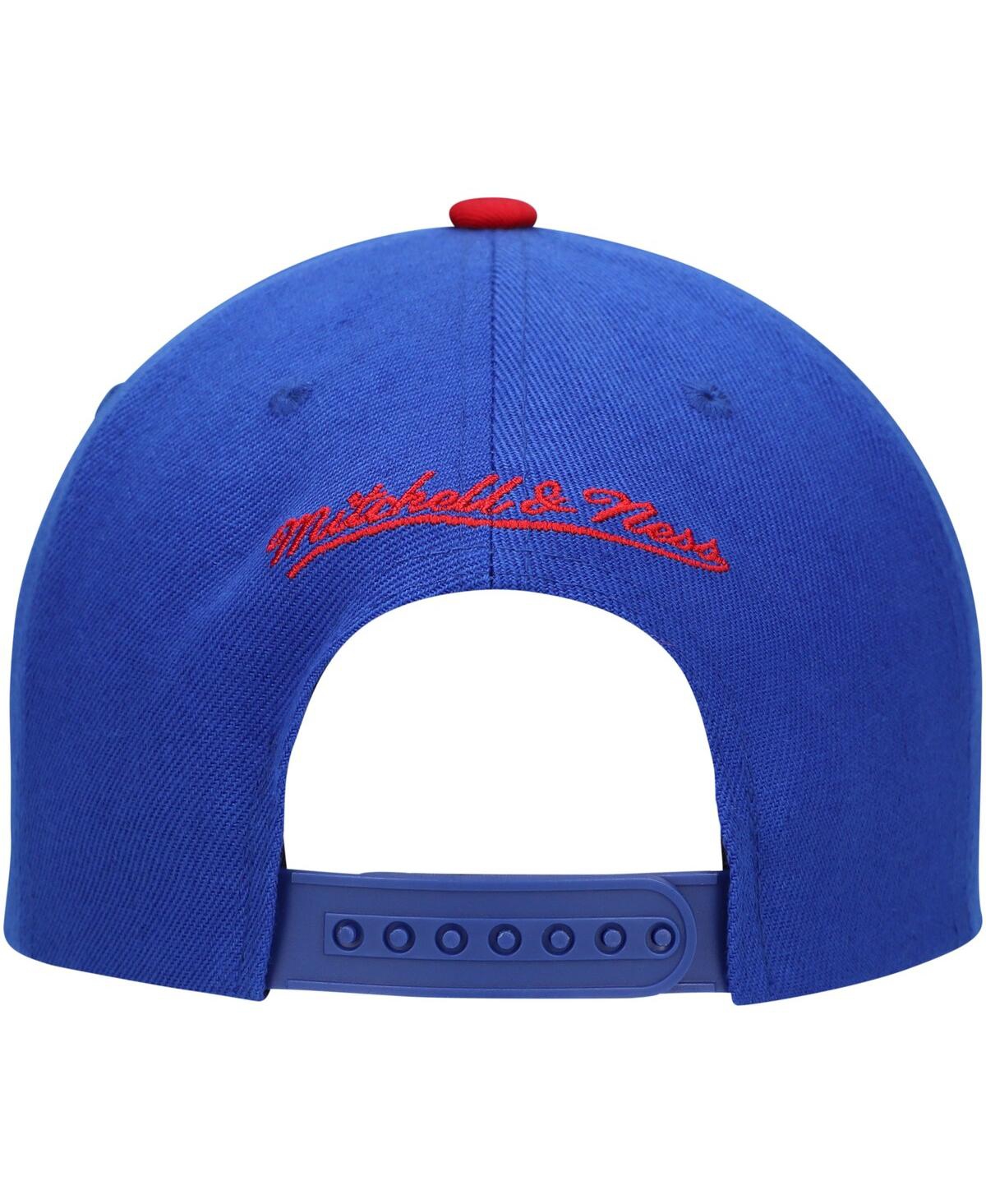 Mitchell & Ness Men's  Blue Philadelphia 76ers Hardwood Classics Energy Re-take Speckle Brim Snapback In Blue