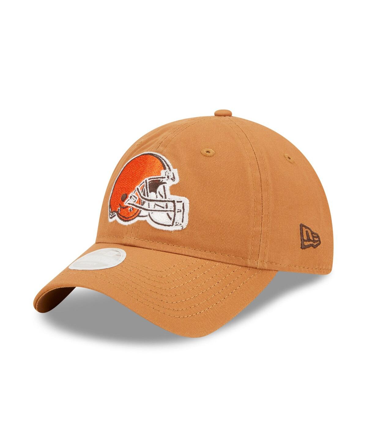 Shop New Era Women's  Brown Cleveland Browns Core Classic 2.0 9twenty Adjustable Hat
