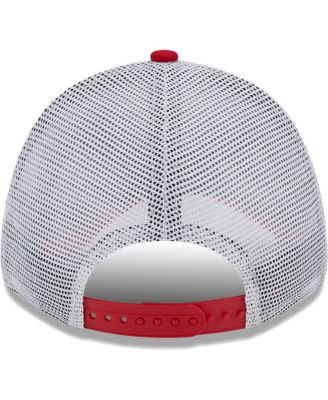 Men's Red, White Tampa Bay Buccaneers Logo Patch Trucker 9FORTY Snapback Hat