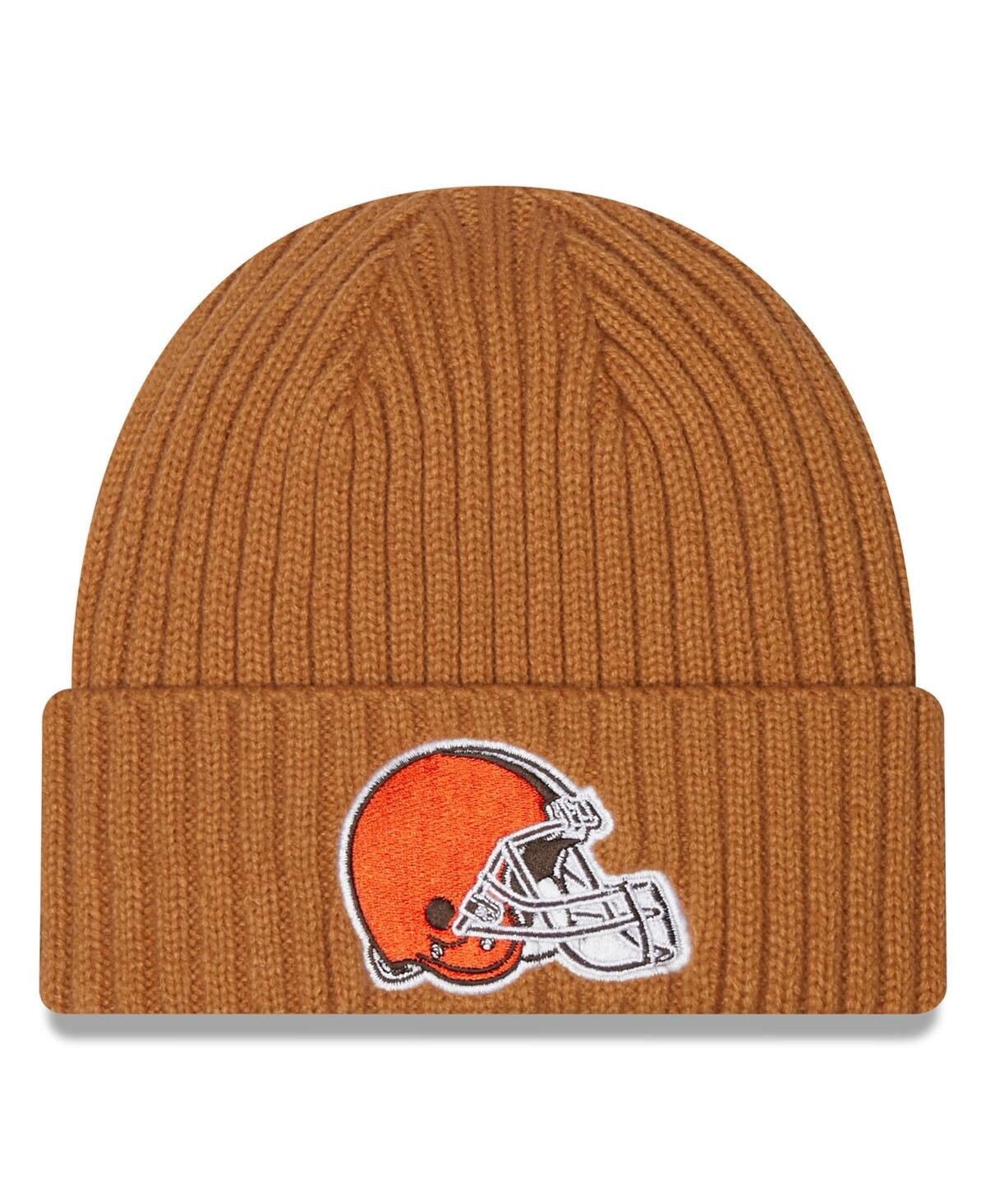 Shop New Era Men's  Brown Cleveland Browns Core Classic Cuffed Knit Hat