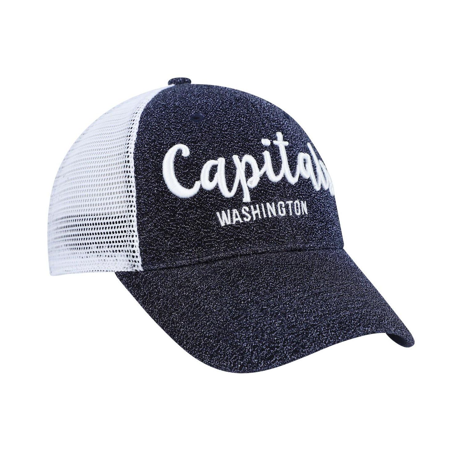 Women's Navy, White Washington Capitals Encore MVP Trucker Snapback Hat