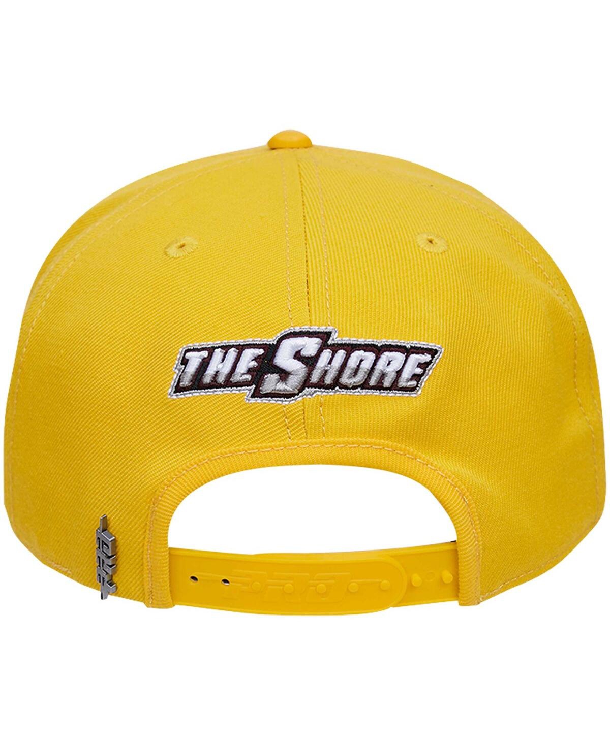 Shop Pro Standard Men's  Gold Maryland Eastern Shore Hawks Evergreen Hawks Snapback Hat