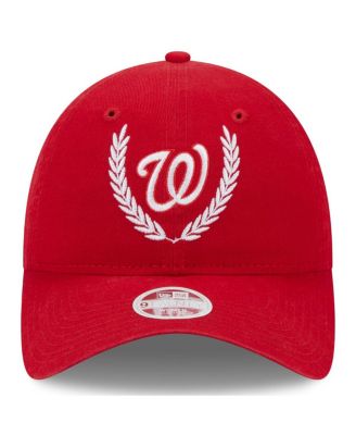 Women's Red Washington Nationals Leaves 9TWENTY Adjustable Hat