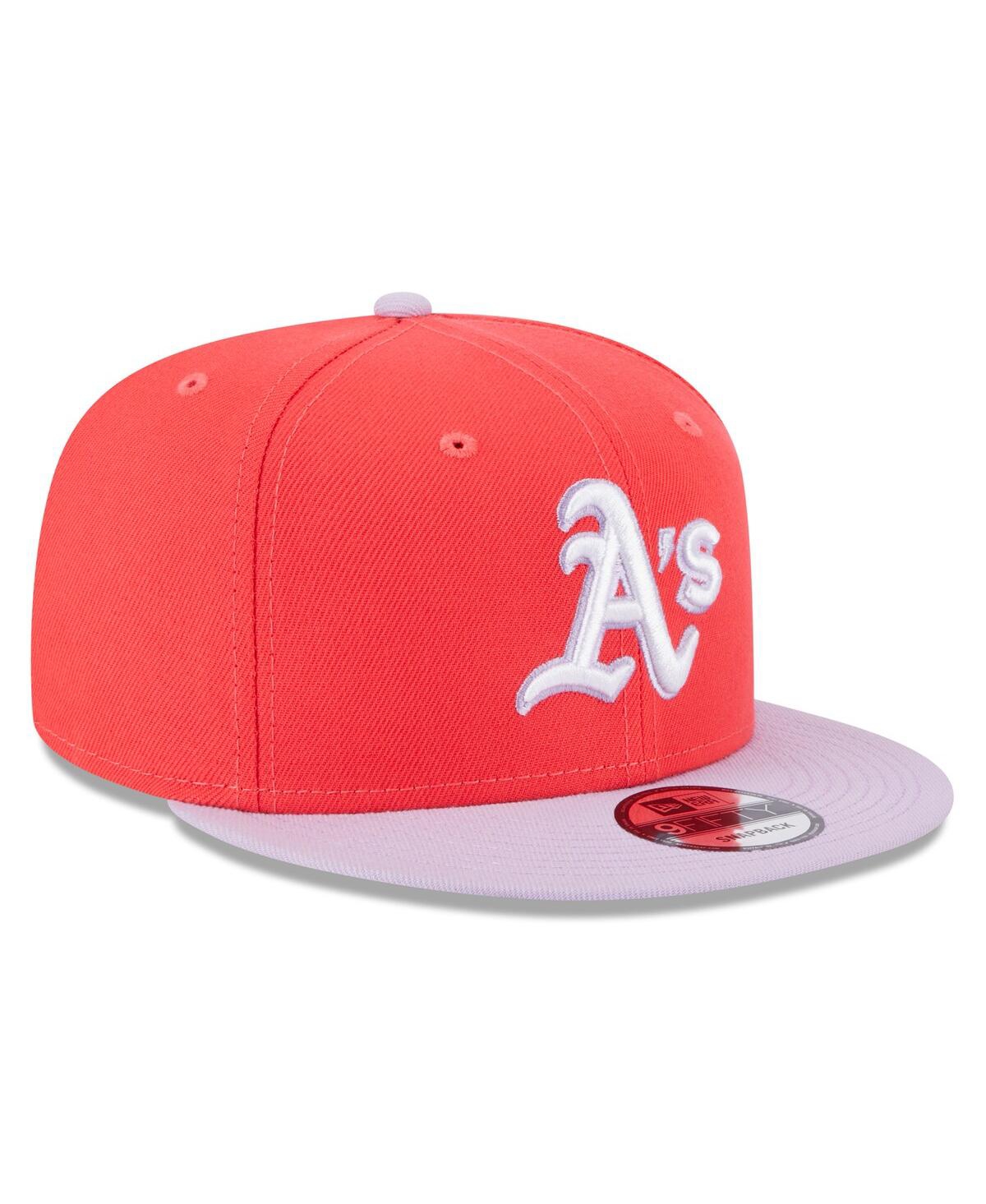 Shop New Era Men's  Red, Purple Oakland Athletics Spring Basic Two-tone 9fifty Snapback Hat In Red,purple