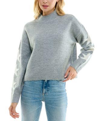 Ultra Flirt Juniors Stars Mock Turtleneck Sweater Macy s