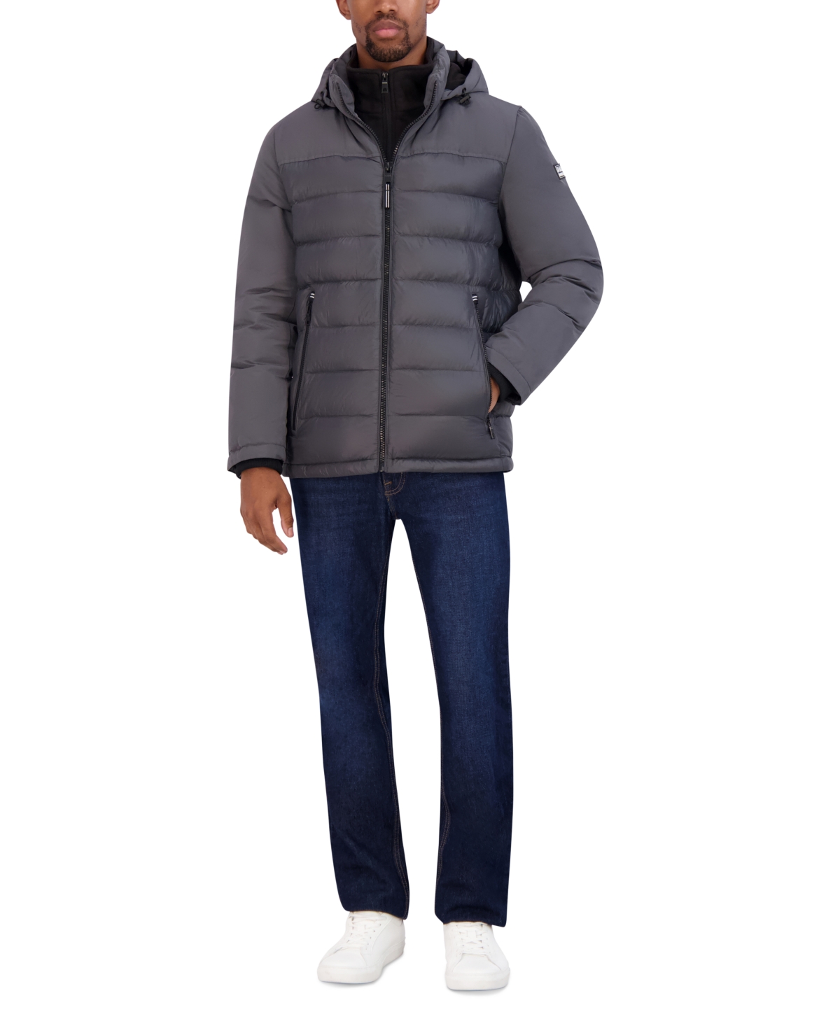Nautica Men's Mixed Media Puffer Jacket