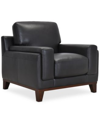 Macy's Jeddo Leather Sofa Collection Created For Macys In Dark Brown