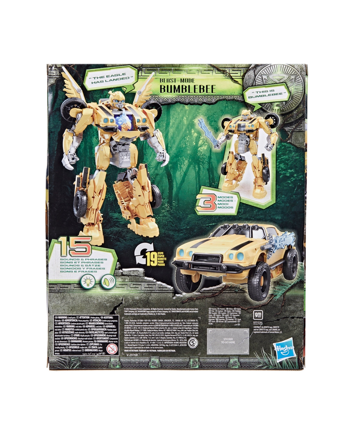 Transformers : Rise Of The Beasts Beast-mode Bumblebee In No Color