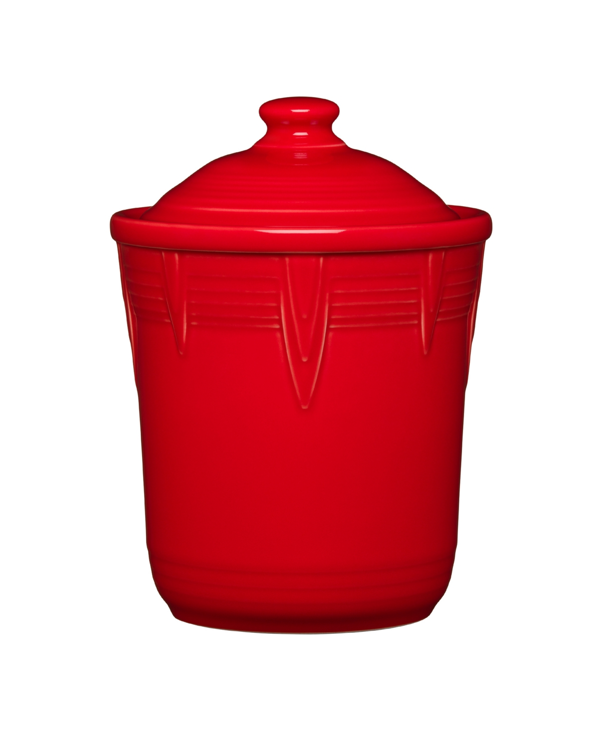 Shop Fiesta Small Chevron Canister 1 Quart In Scarlet
