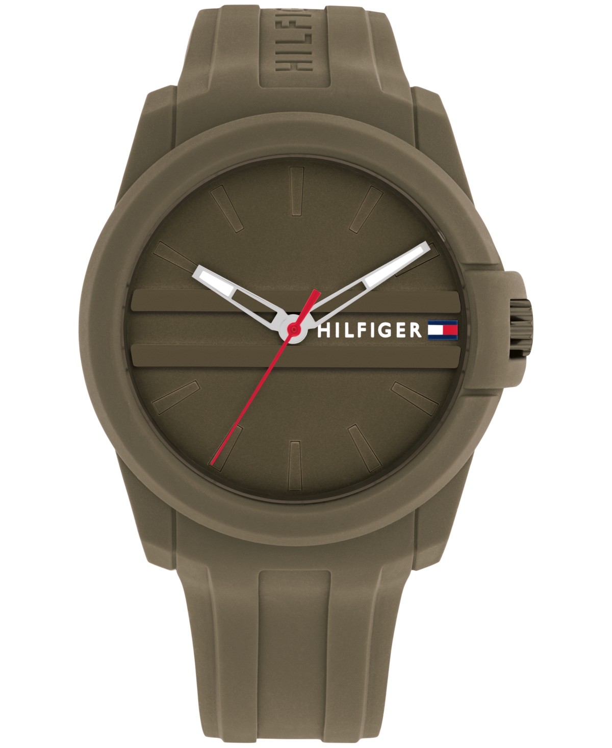 Tommy Hilfiger Men's Quartz Green Silicone Watch 44mm