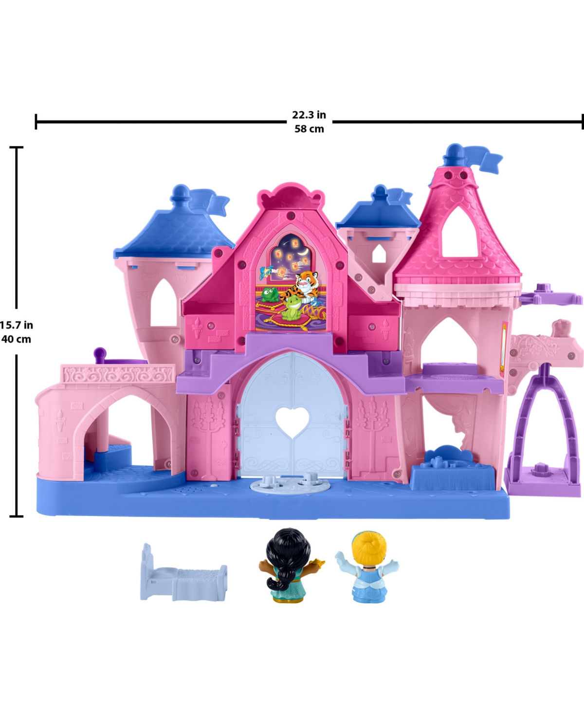 Shop Fisher Price Little People Disney Princess Magical Lights Dancing Castle Toddler Playset In Multi-color