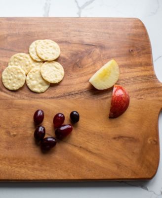 Wood Plus Collection Acacia Wood Square Charcuterie Board, Medium