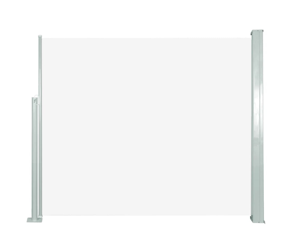 vidaXL Retractable Side Awning Cream