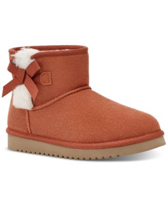 Koolaburra by UGG Victoria Short Chestnut Brown Suede Bow  Ugg kookaburra Victoria mini chestnut‎ boot size 6 main image 1