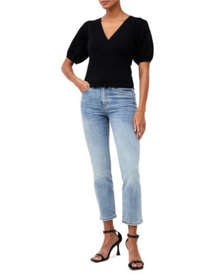 French Connection - Women's Mozart Cotton Puff-Sleeve Top