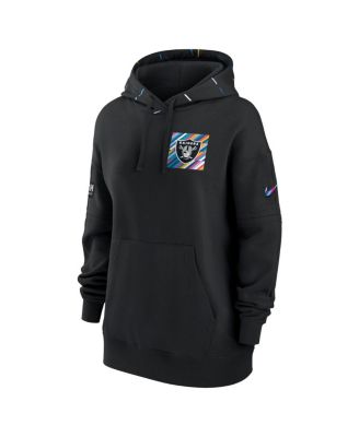 Women's Black Las Vegas Raiders 2023 NFL Crucial Catch Club Pullover Hoodie