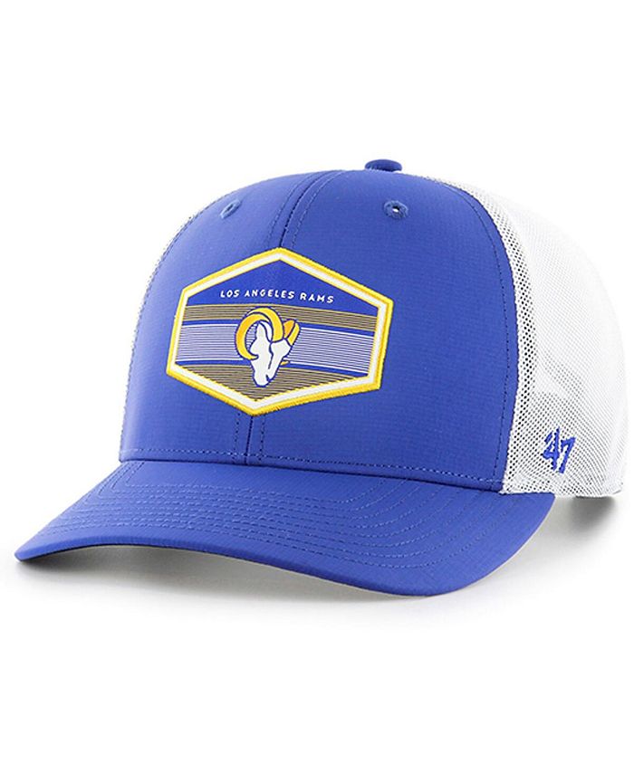 47 Brand Royal Los Angeles Rams Burgess Trucker Adjustable Hat in