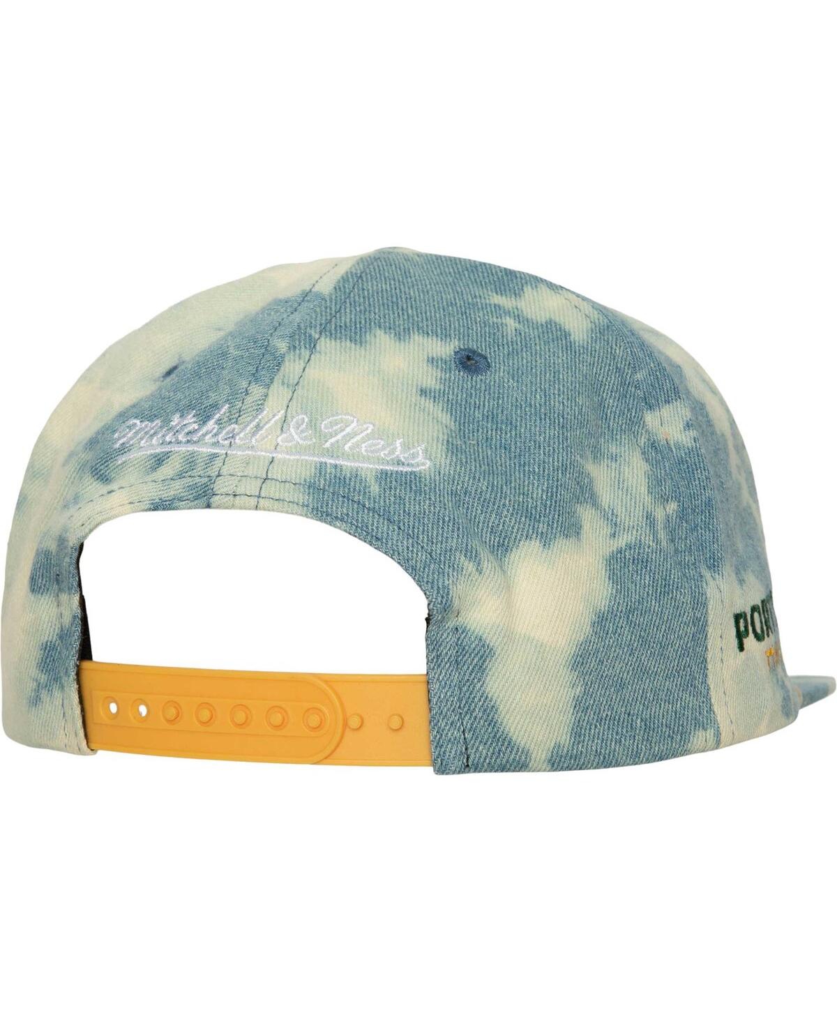 Shop Mitchell & Ness Men's  Blue Portland Timbers Acid Wash Snapback Hat