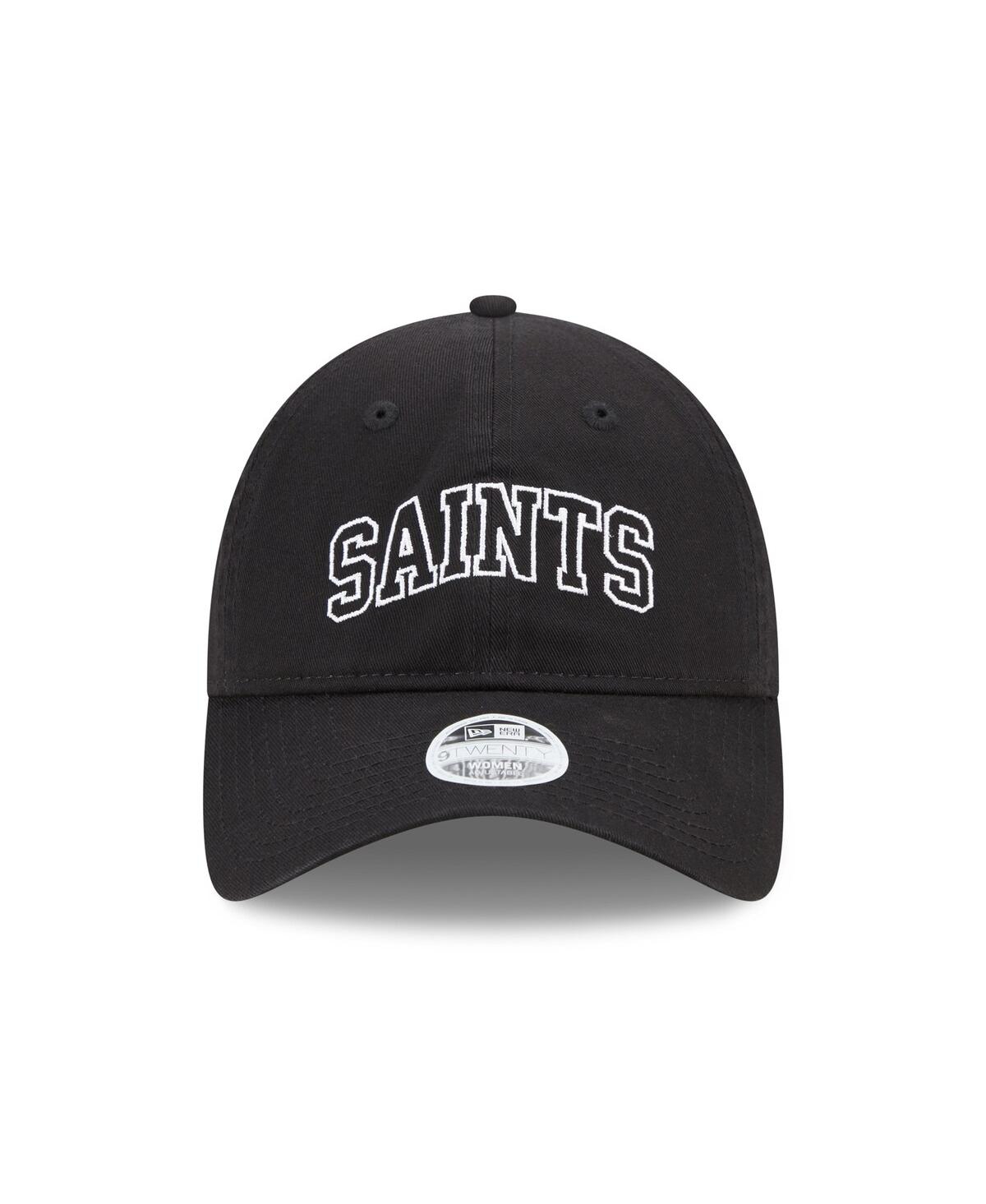 Women's New EraNew Orleans Saints Collegiate 9TWENTY Adjustable Hat - Black