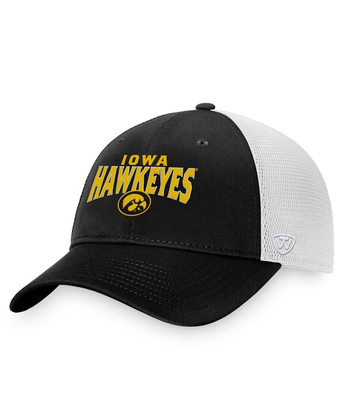 Majestic Men's  Black Iowa Hawkeyes Breakout Trucker Adjustable Hat