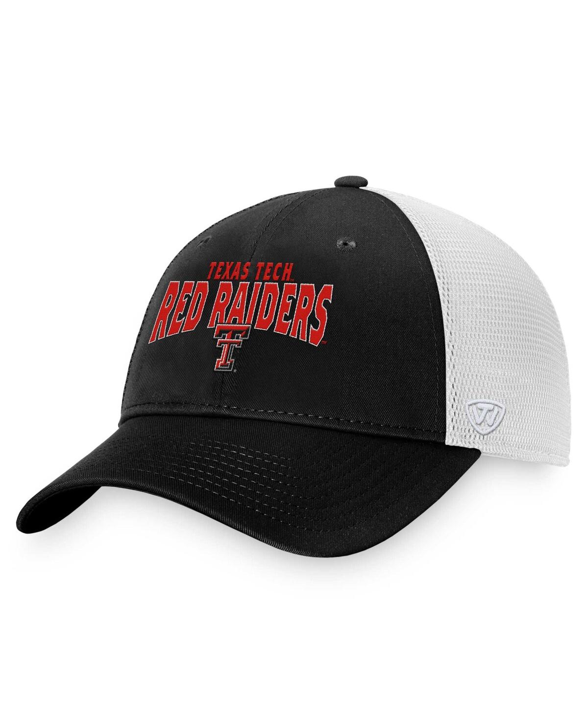 Men's Majestic Black Texas Tech Red Raiders Breakout Trucker Adjustable Hat - Black