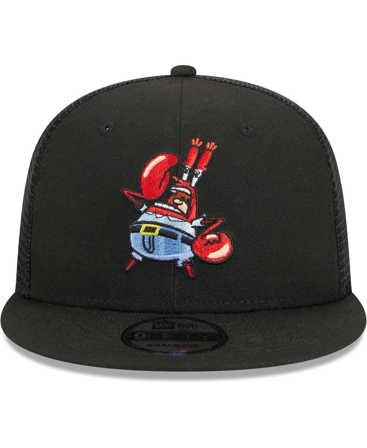 Men's New EraSpongeBob SquarePants Mr. Krabs Trucker 9FIFTY Snapback Hat - Black