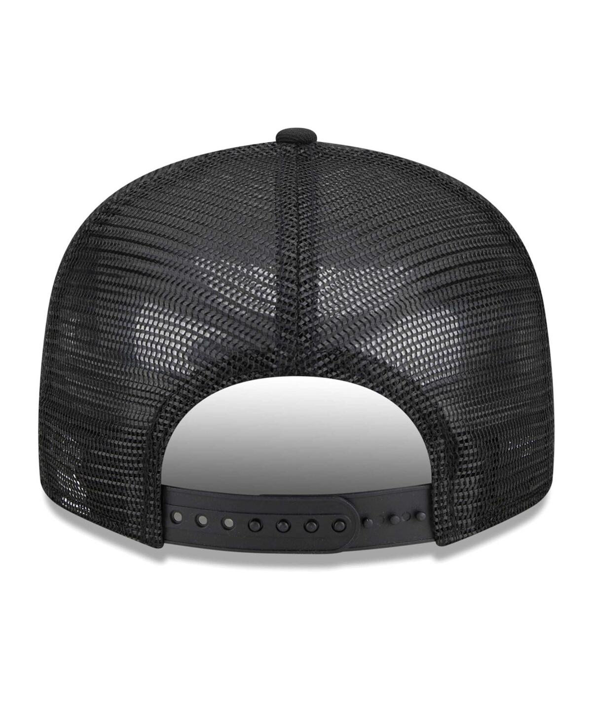 NEW ERA MEN'S NEW ERA BLACK BATMAN TRUCKER 9FIFTY SNAPBACK HAT 