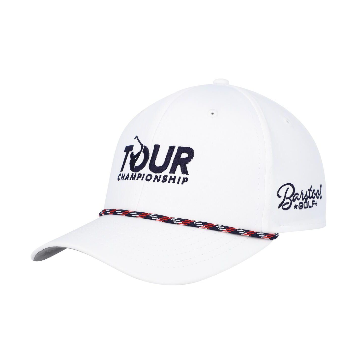 Мужская кепка Barstool Golf White Tour Championship Rope Adjustable Hat — фото 1