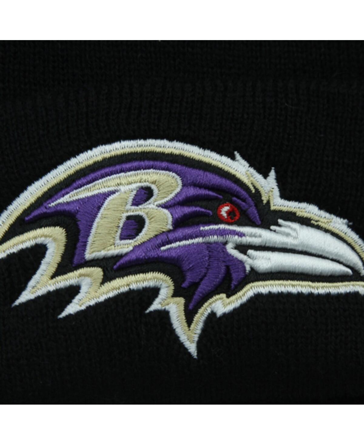 47 Brand Men's Baltimore Ravens ' Black Raised Cuffed Knit Hat In Black
