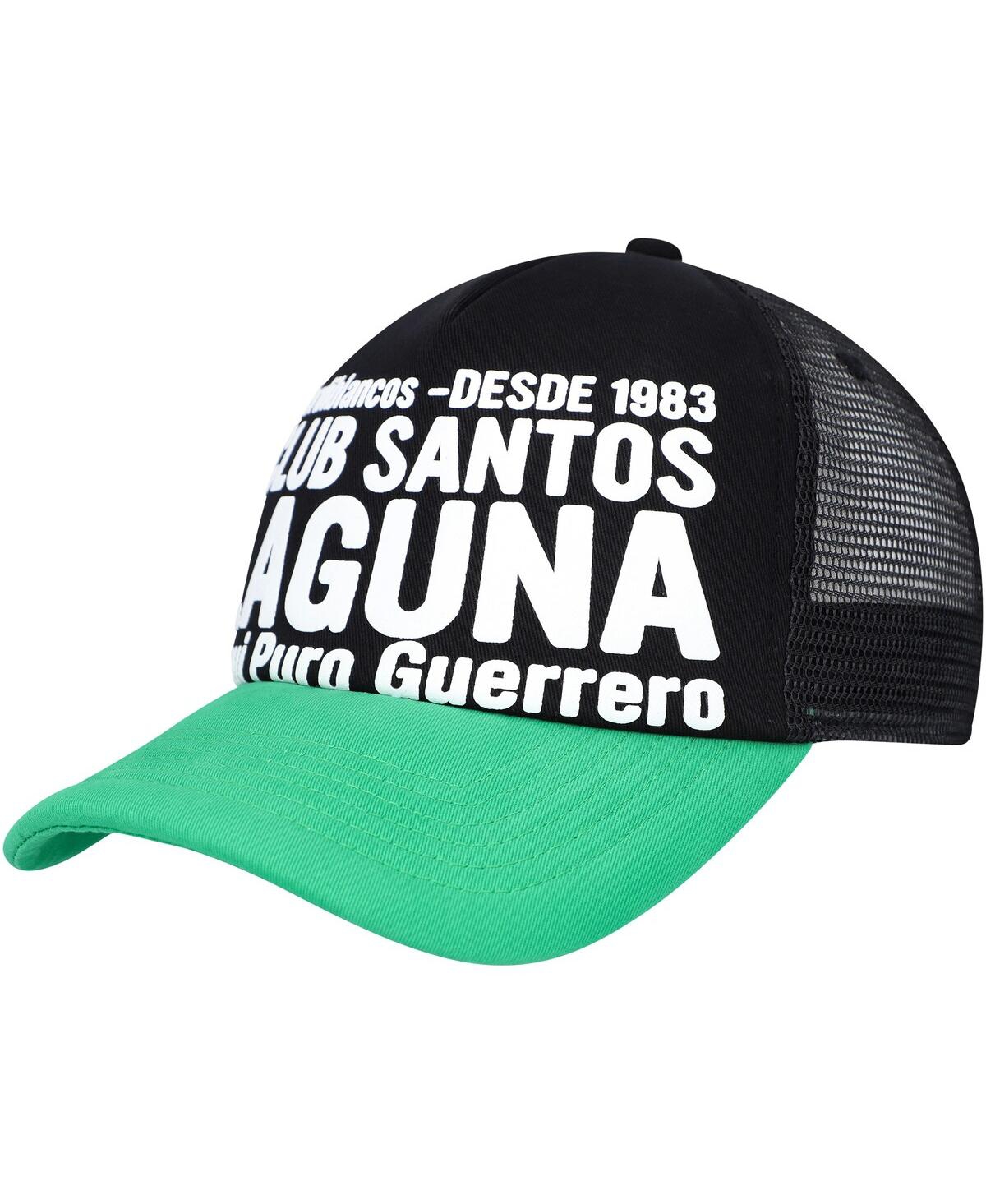 Shop Fan Ink Men's Black Santos Fc Club Gold Adjustable Hat