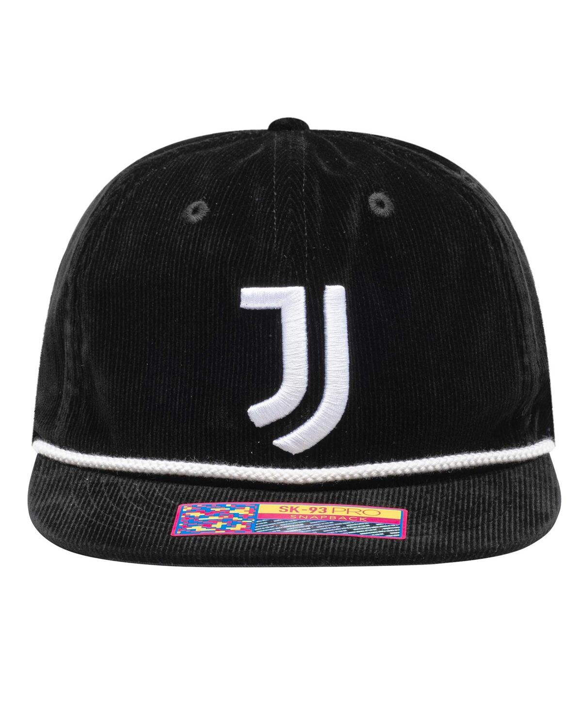 Shop Fan Ink Men's Black Juventus Snow Beach Adjustable Hat