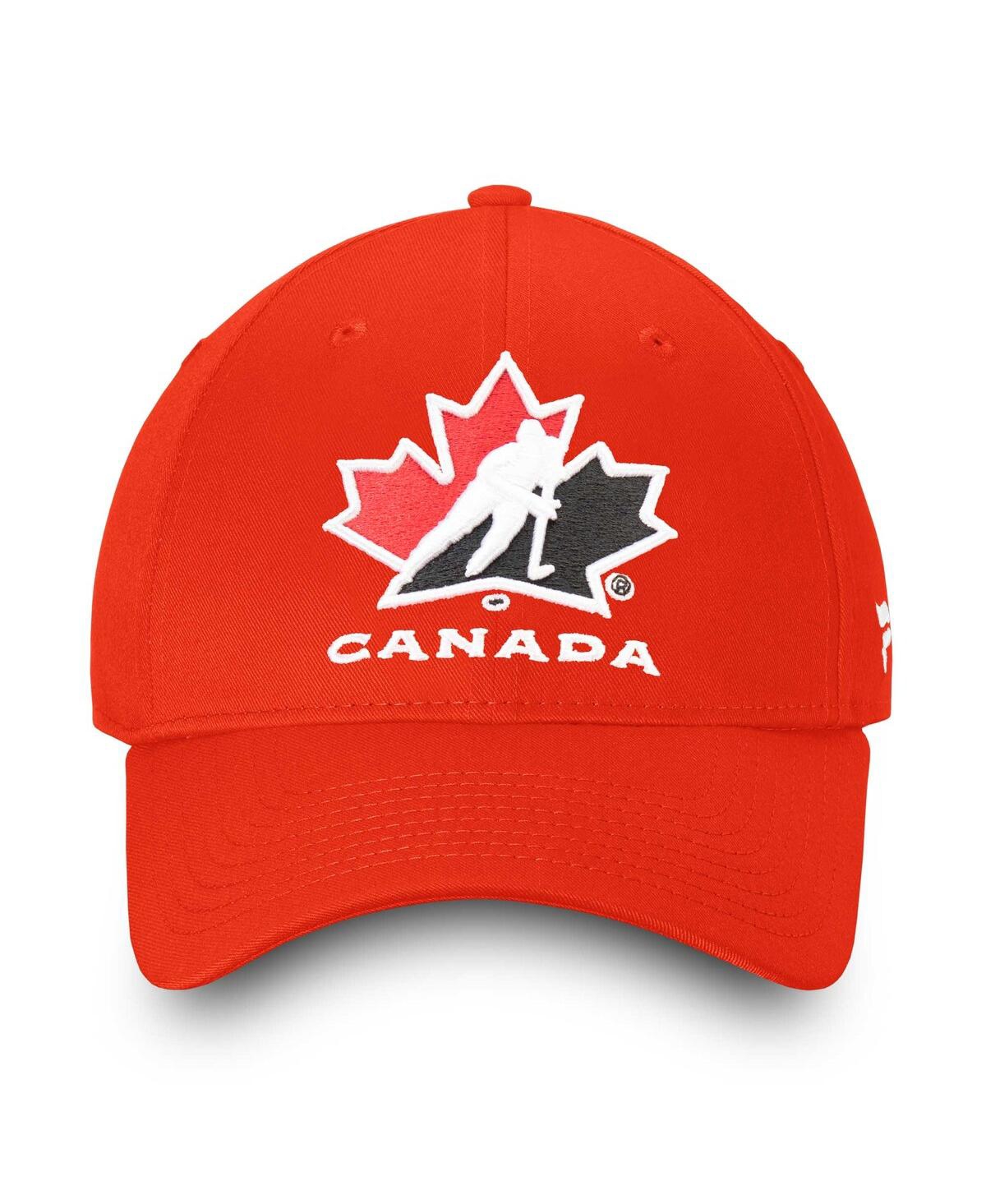 Shop Fanatics Men's  Red Hockey Canada Core Adjustable Hat