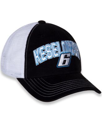 Women's Black, White Name and Number Adjustable Hat