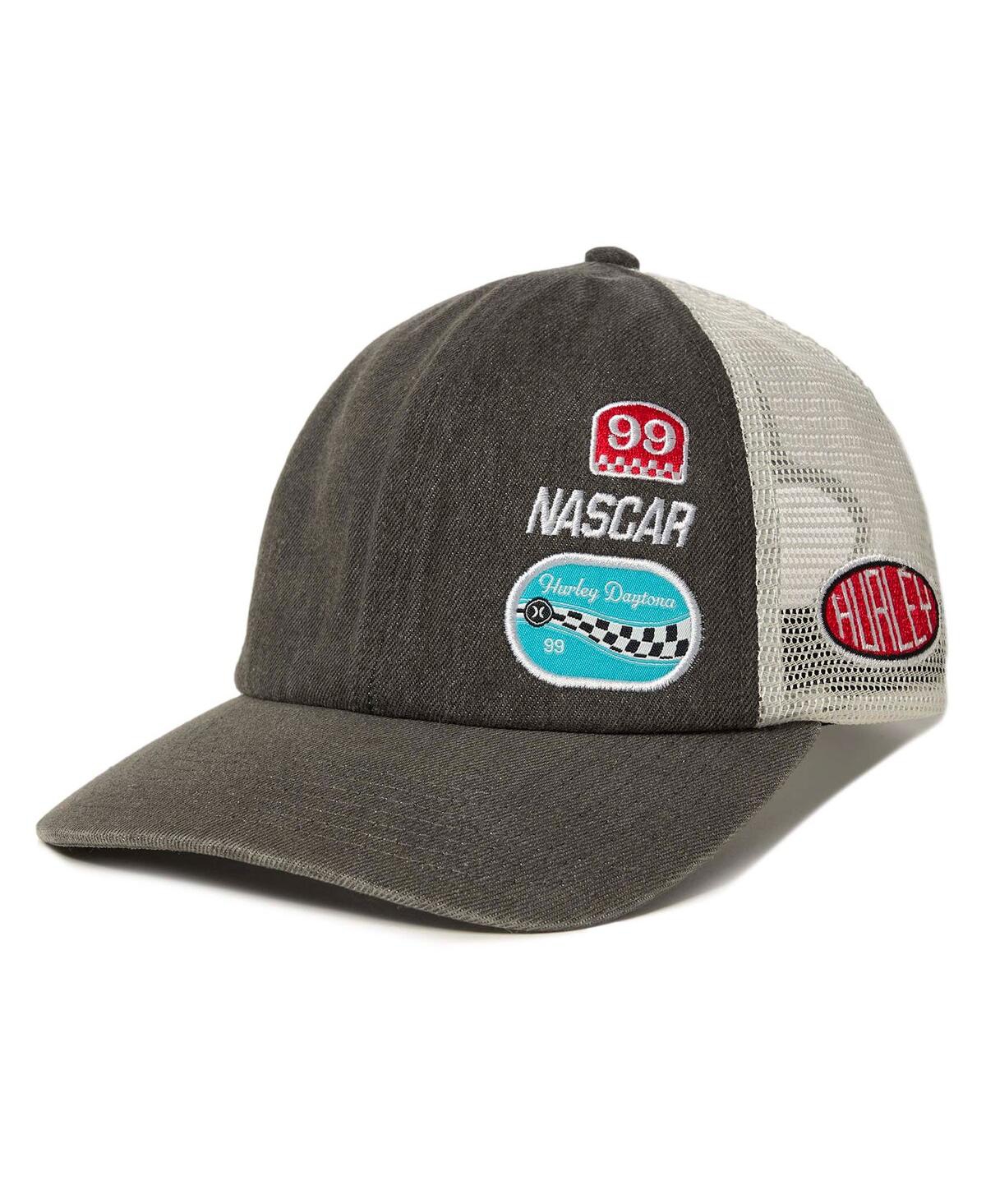 Hurley Men's And Women's  Gray Nascar Unstructured Trucker Snapback Hat