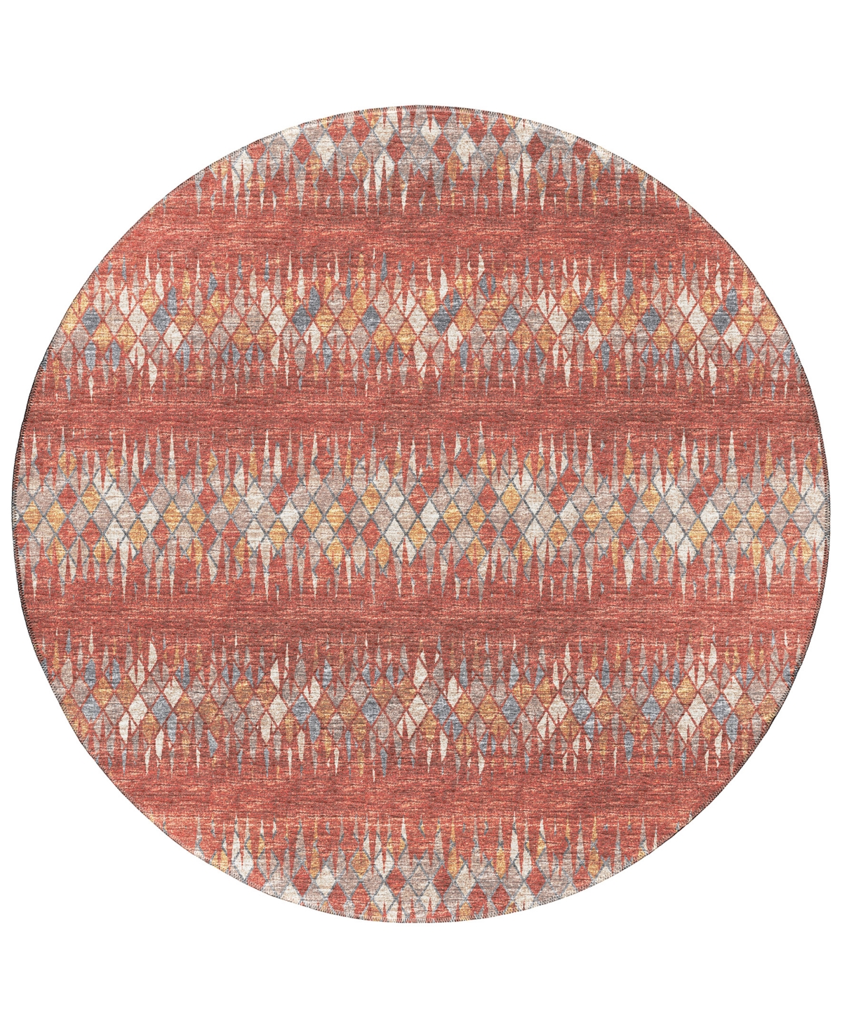 Addison Rylee Outdoor Washable ARY35 8' x 8' Round Area Rug - Copper