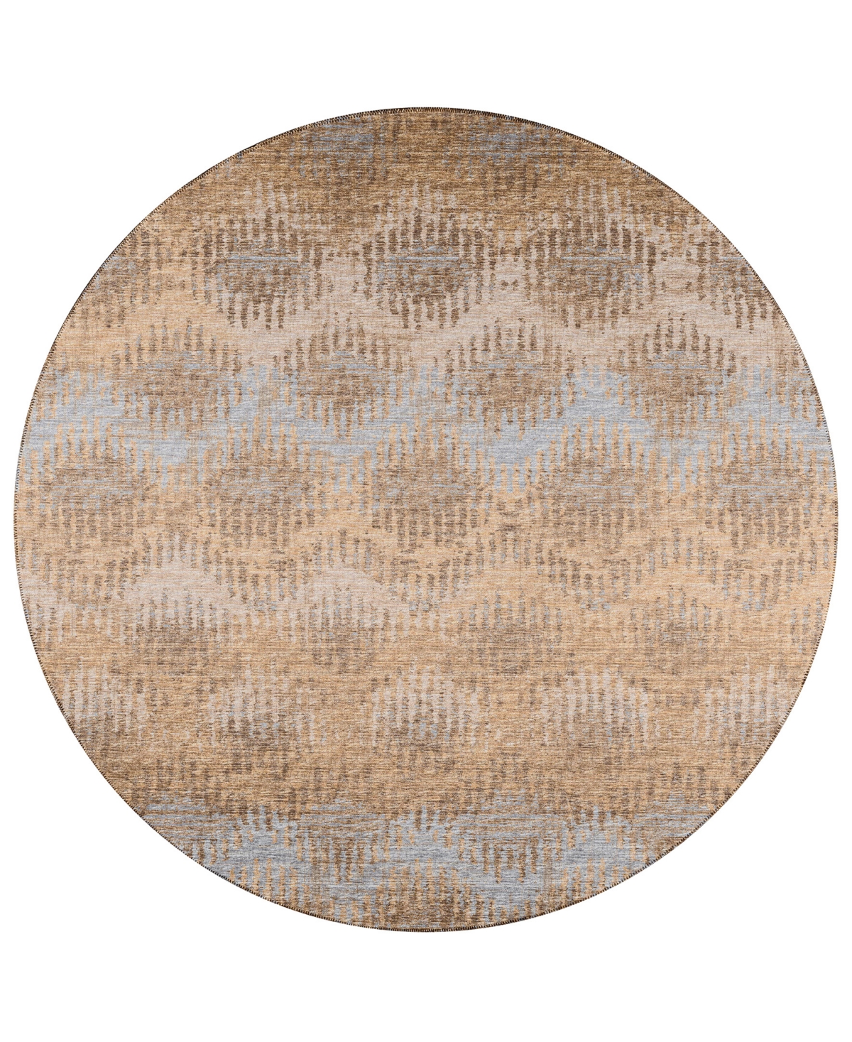 Addison Bravado Outdoor Washable ABV39 8' x 8' Round Area Rug - Earth