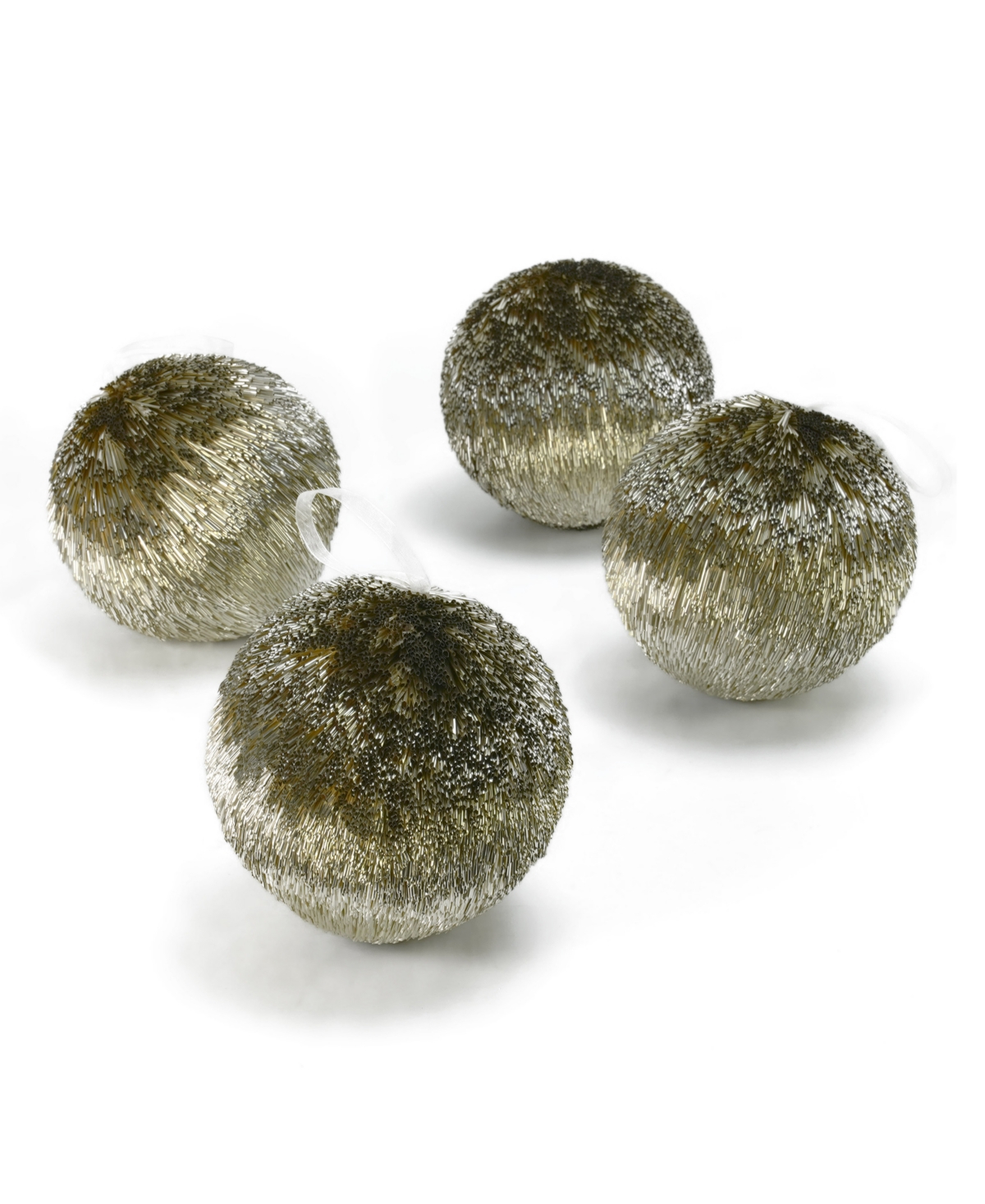 Pipa 5.5" Ornaments, Set of 4 - Champagne